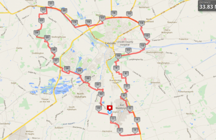 Route of the Beating the Bounds Walk