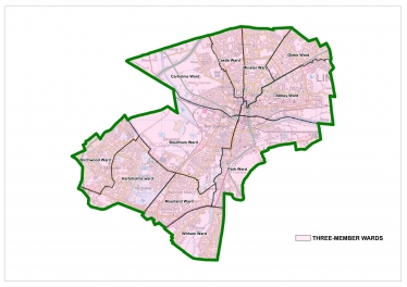 City of Lincoln Council Ward Boundary map
